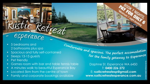 Rustic Retreat Esperance - Kalgoorlie Accommodation 33